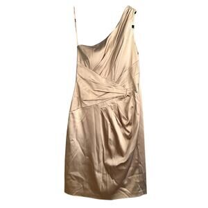Cache Gold Women's One Shoulder Dress Sheath Vintage Size 12